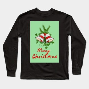 Silver Bells Christmas Greeting Card Long Sleeve T-Shirt